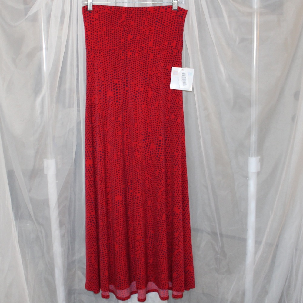 NWT LULAROE red/black maxi dress/skirt in Sz(XS)